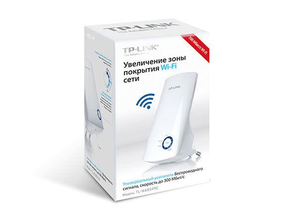 Повторитель беспроводного сигнала TP-Link TL-WA854RE N300 Wi-Fi белый в ...