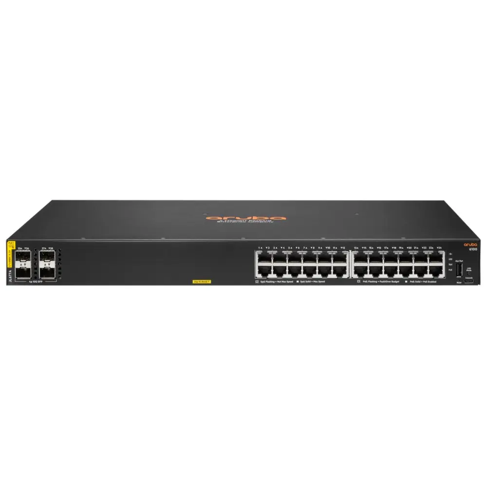 HPE 6100 Managed 24G Class4 PoE 370W 4SFP+