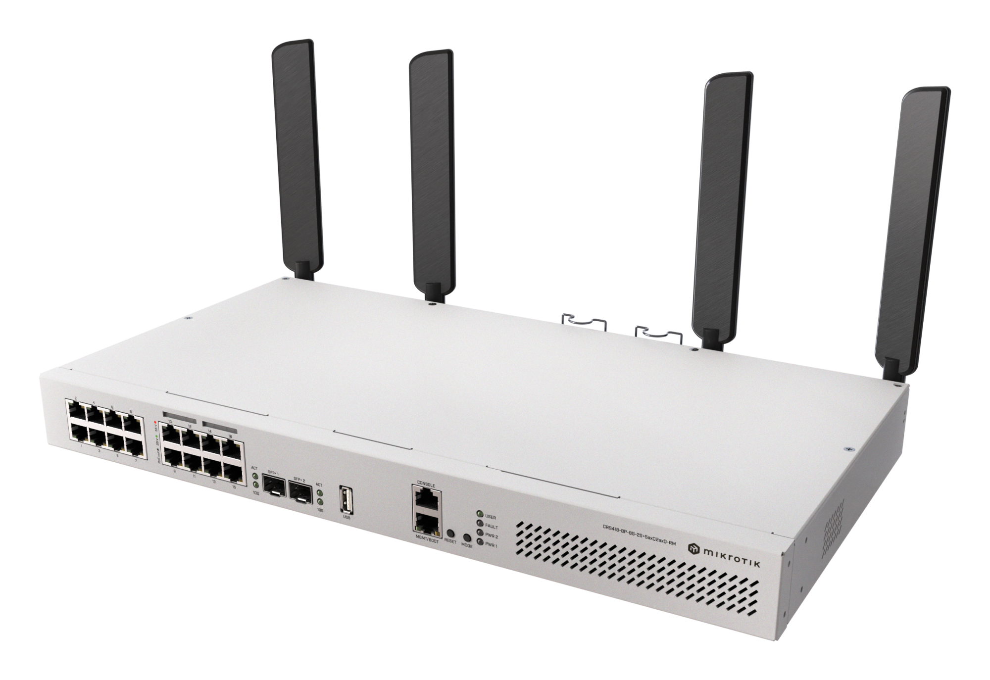Коммутатор MikroTik CRS418-8P-8G-2S+5axQ2axQ-RM