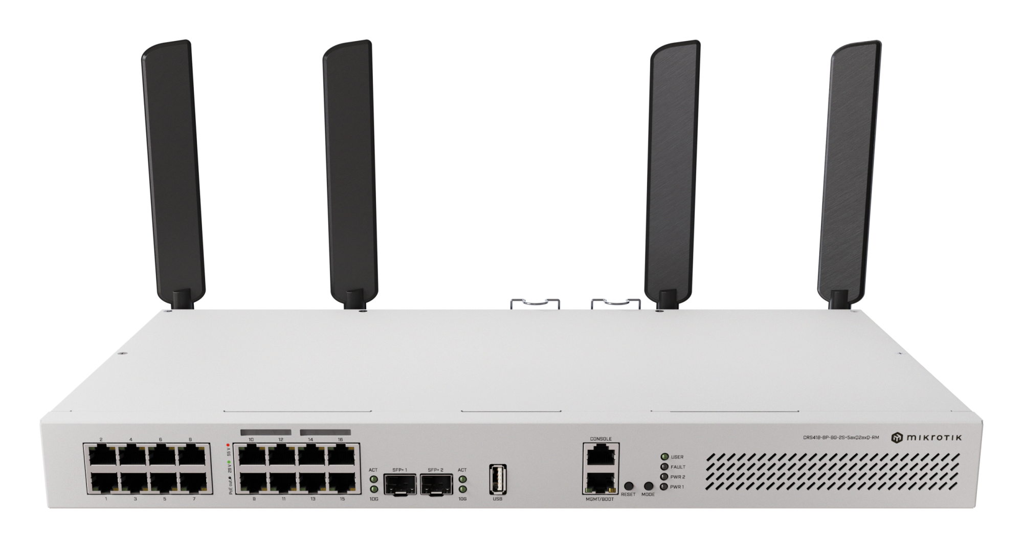 Коммутатор MikroTik CRS418-8P-8G-2S+5axQ2axQ-RM